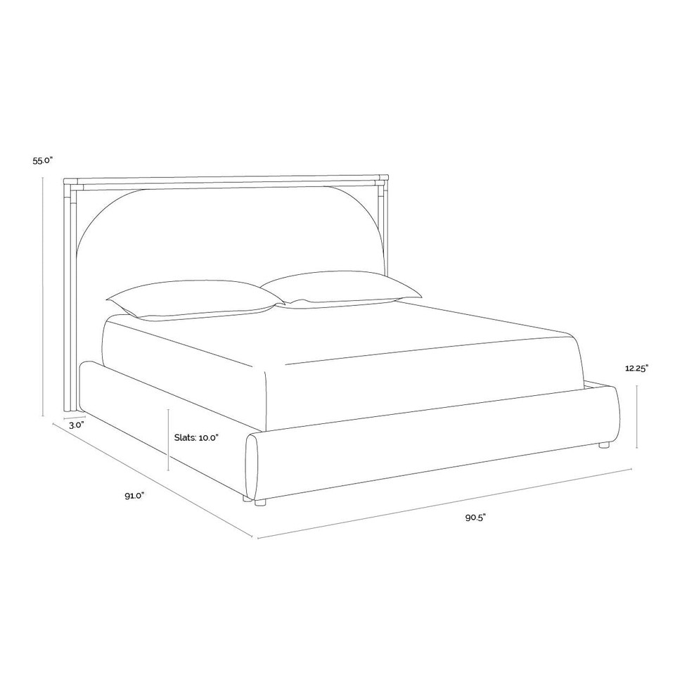 Arcelia Rhea Light Barley Bed