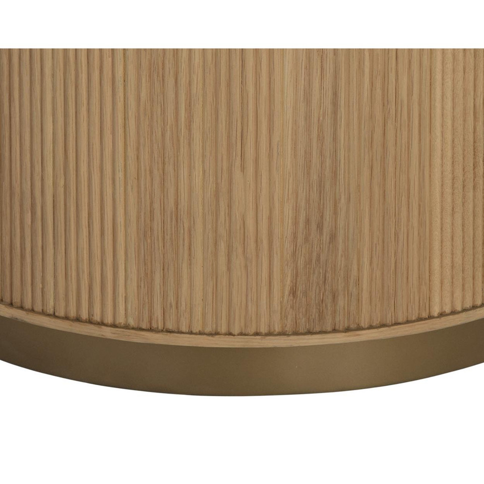 Kalla Rustic Oak Side Table, view 3