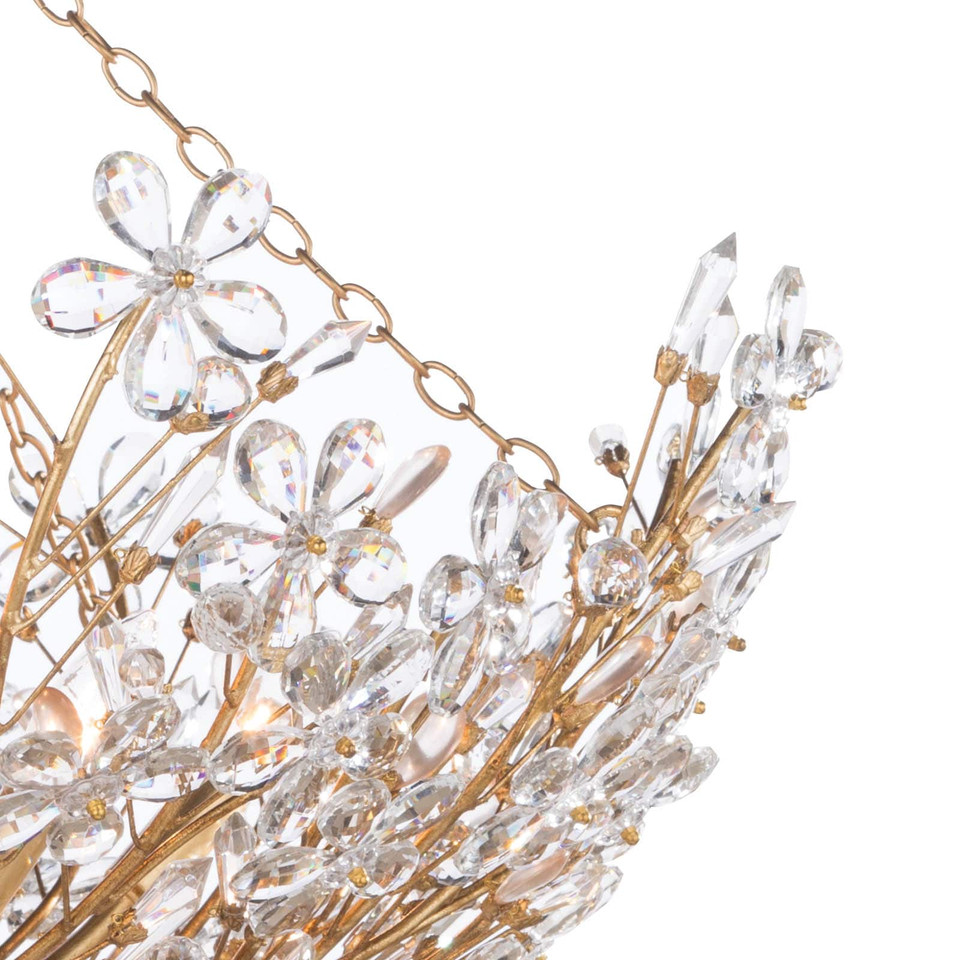 Cheshire Basin Chandelier Gold Leaf, view 8