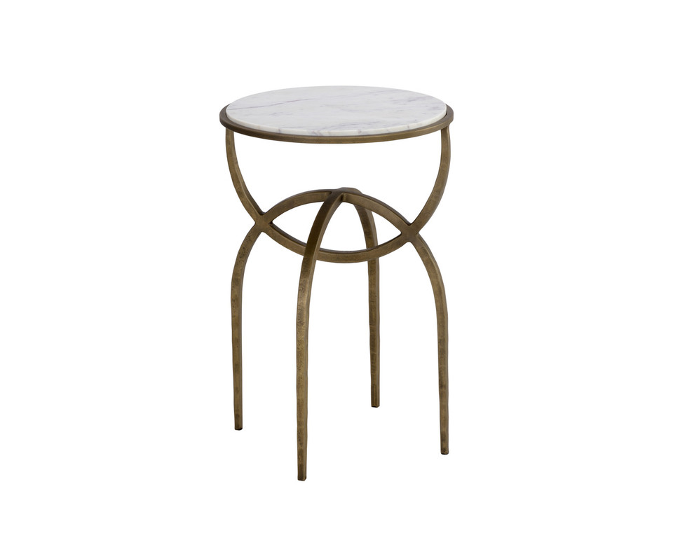 Alicent End White Marble Table