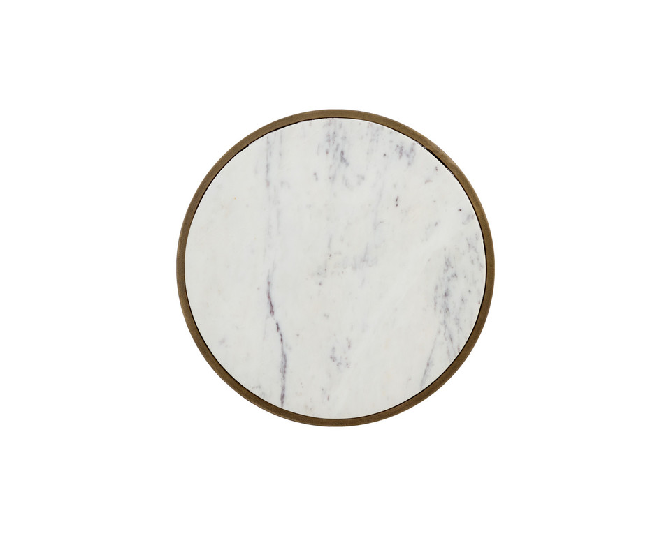 Alicent End White Marble Table