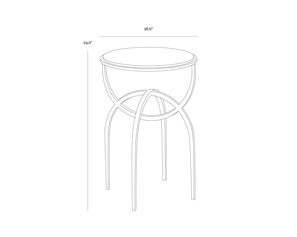 Alicent End White Marble Table