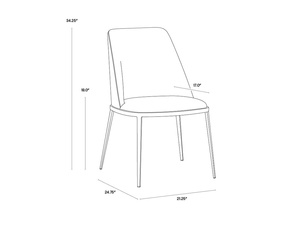Dover Bravo Portabella / Sparrow Grey Dining Chair