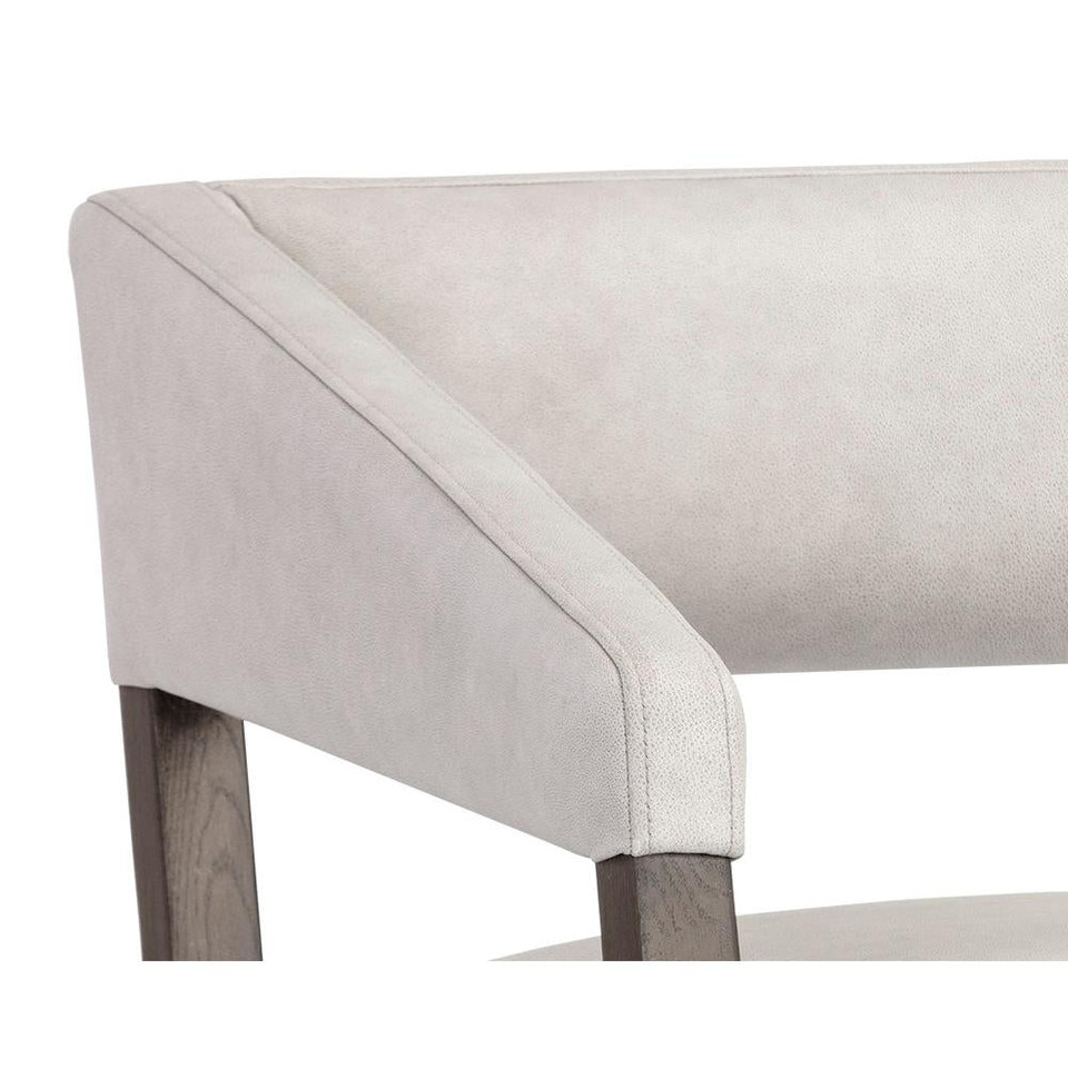 Carlyle Saloon Light Grey Leather Lounge Chair