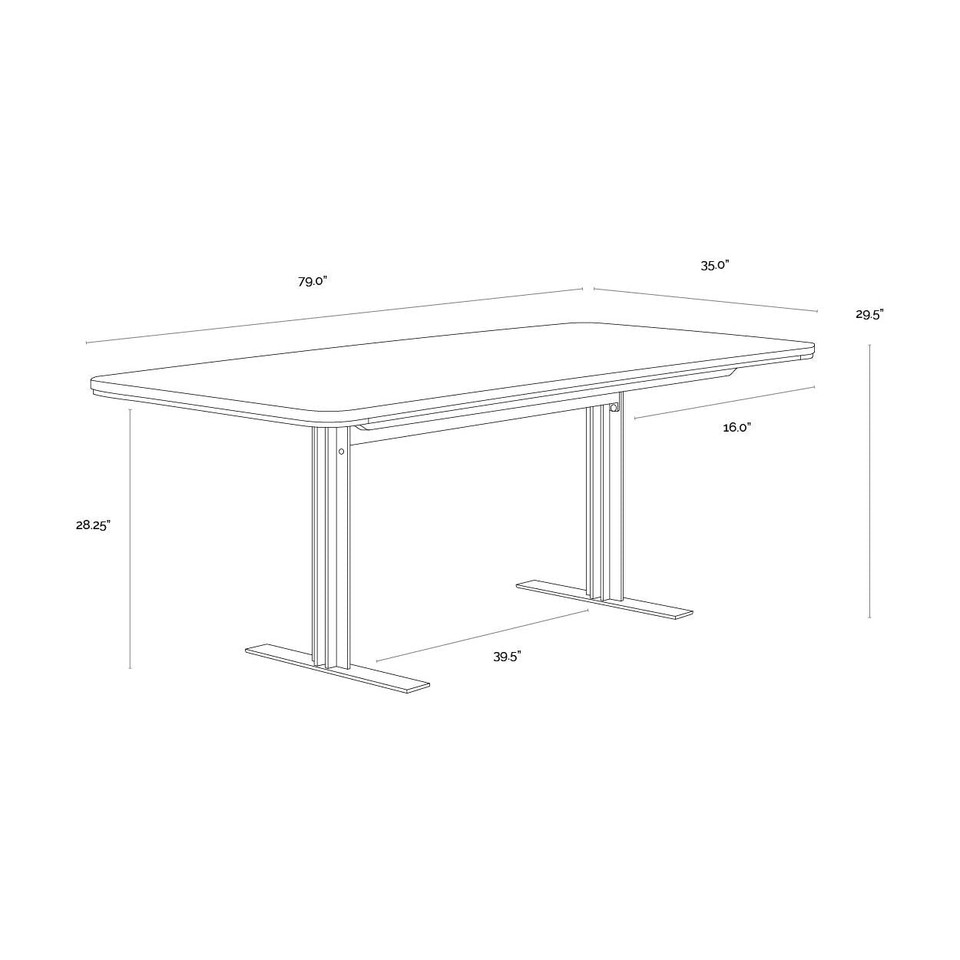 Ambrosia 79" Dining Table, view 2