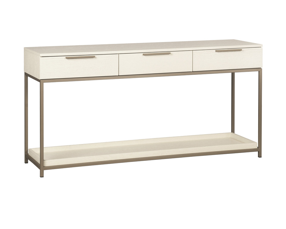 Rebel Console Table with Drawers Champagne Gold - Cream