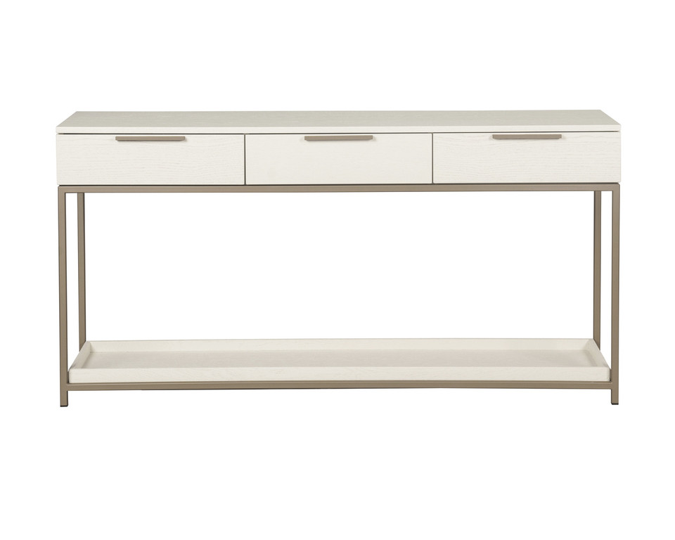 Rebel Console Table with Drawers Champagne Gold - Cream