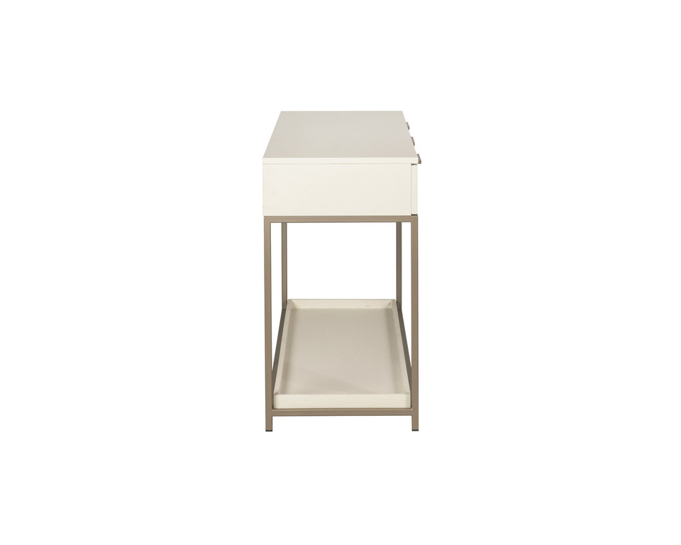 Rebel Console Table with Drawers Champagne Gold - Cream
