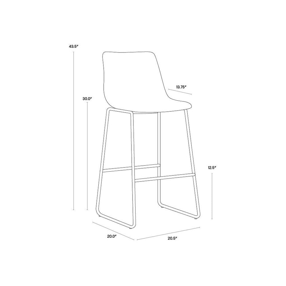 Cal Barstool Antique Black, view 4