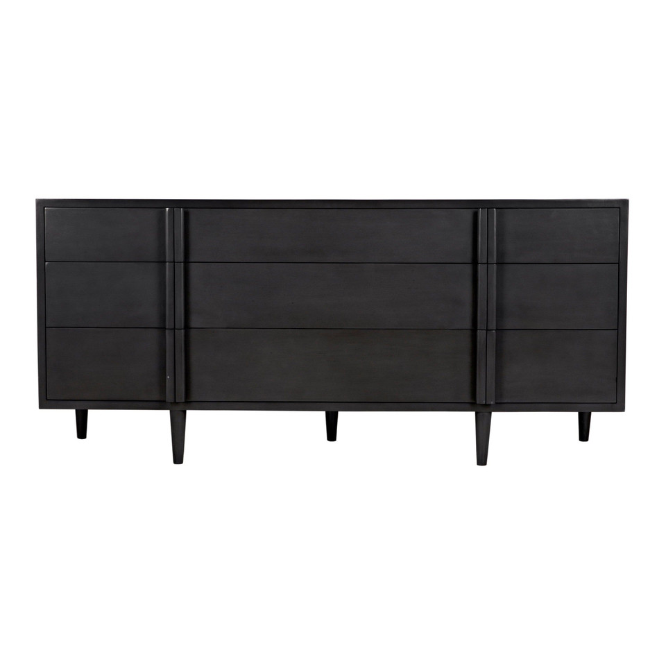 Morten 9 Drawer Dresser Pale Black, view 4