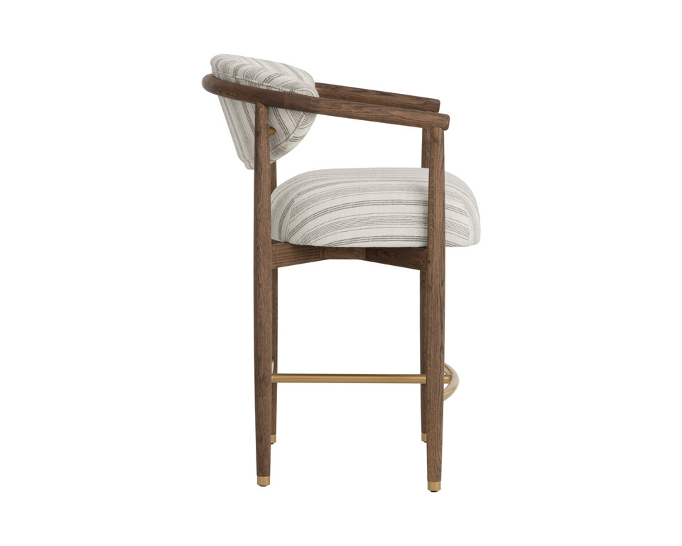 Sigrid Antique Brown - Gifford Script Counter Stool