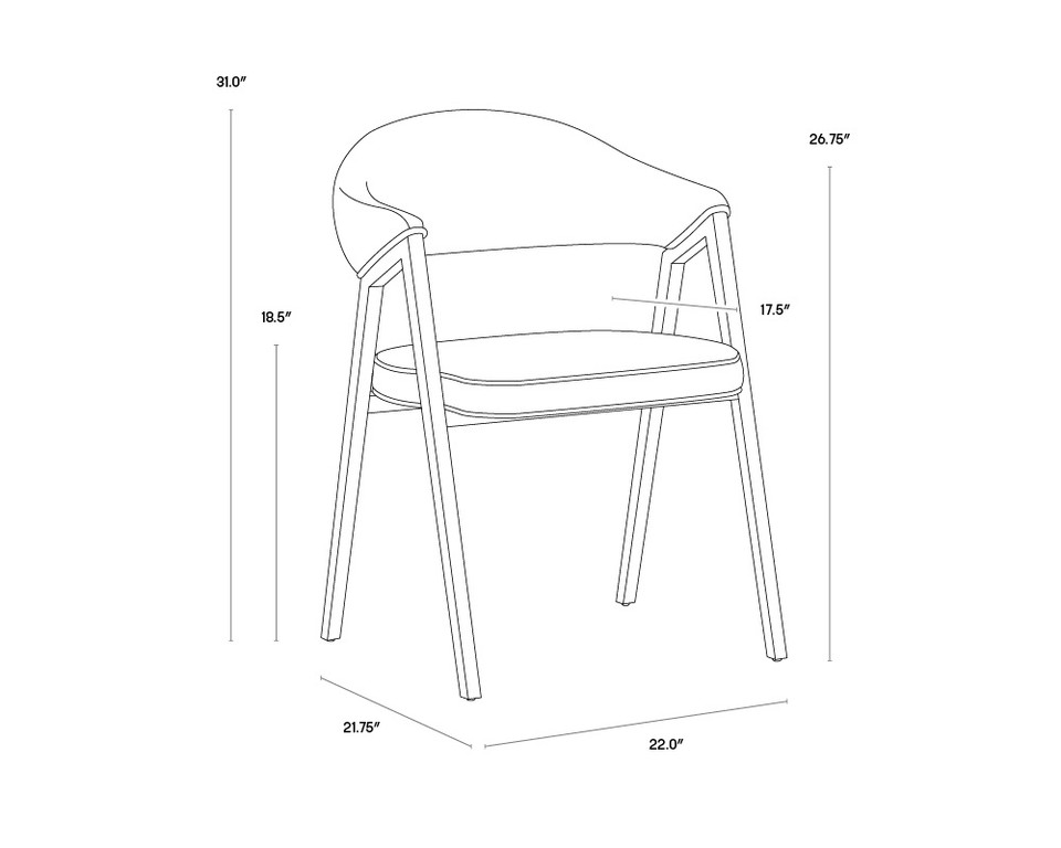 Burgos Dining Nono Petrol Armchair