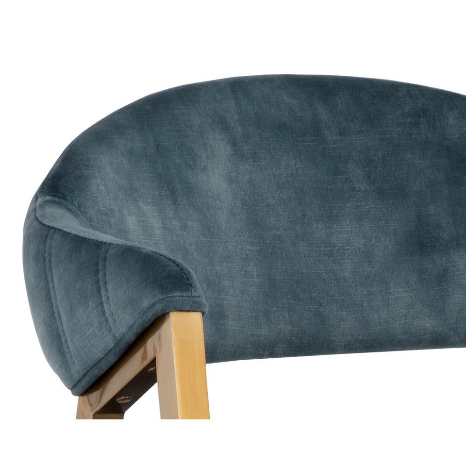 Burgos Dining Nono Petrol Armchair, view 2