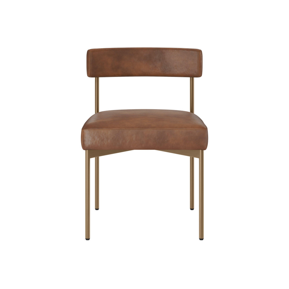 Seneca Antique Brass - Bravo Cognac Dining Chair, view 5
