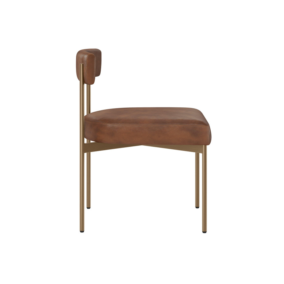 Seneca Antique Brass - Bravo Cognac Dining Chair, view 6