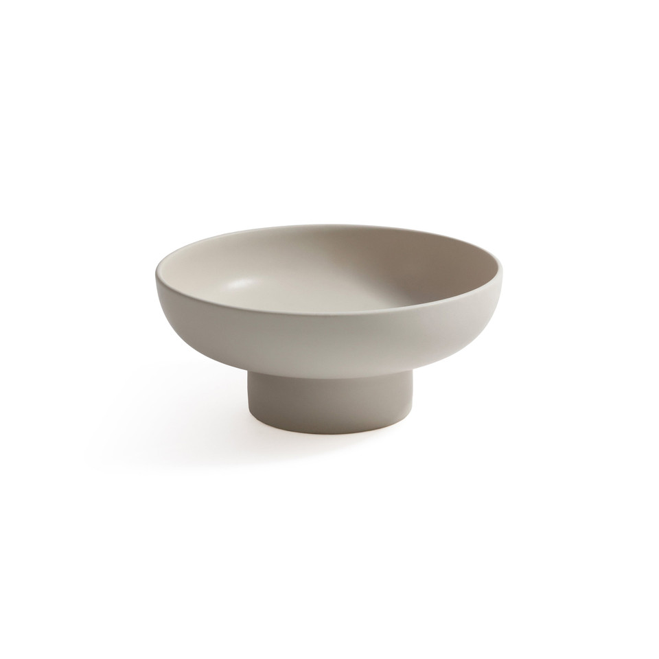 Japanese Taupe Ikebana Ceramic Bowl | Bone & Brass