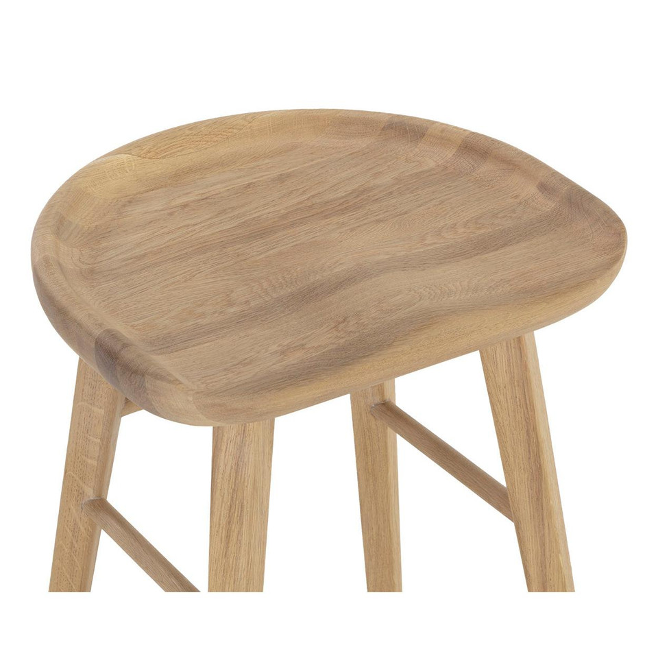 Dominic Light Oak Counter Stool