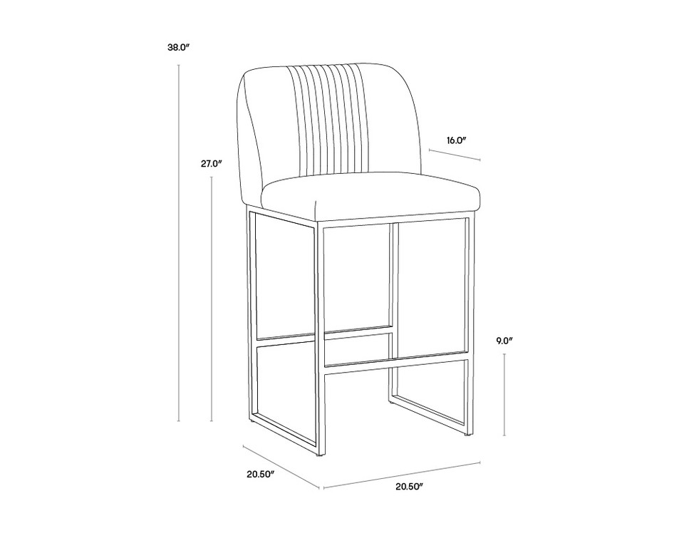 Nevin Shadow Grey Counter Stool