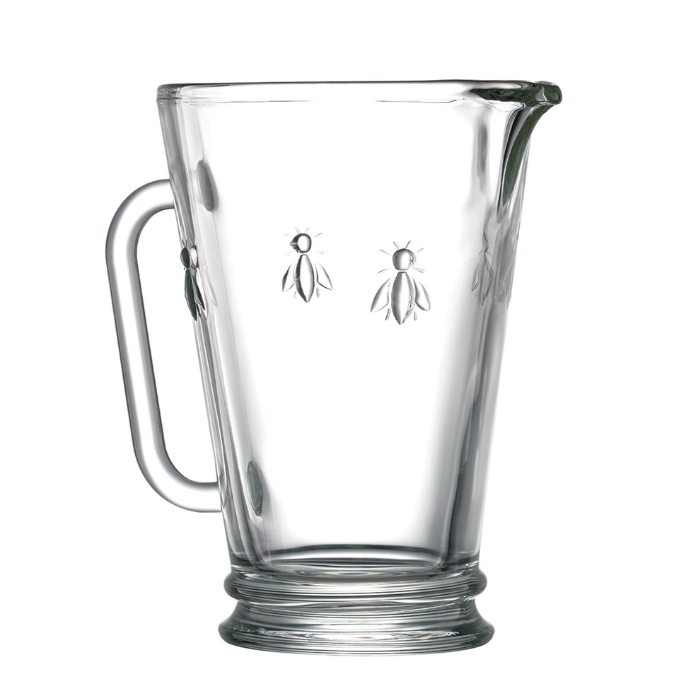 Clear Glass Bee Pitcher