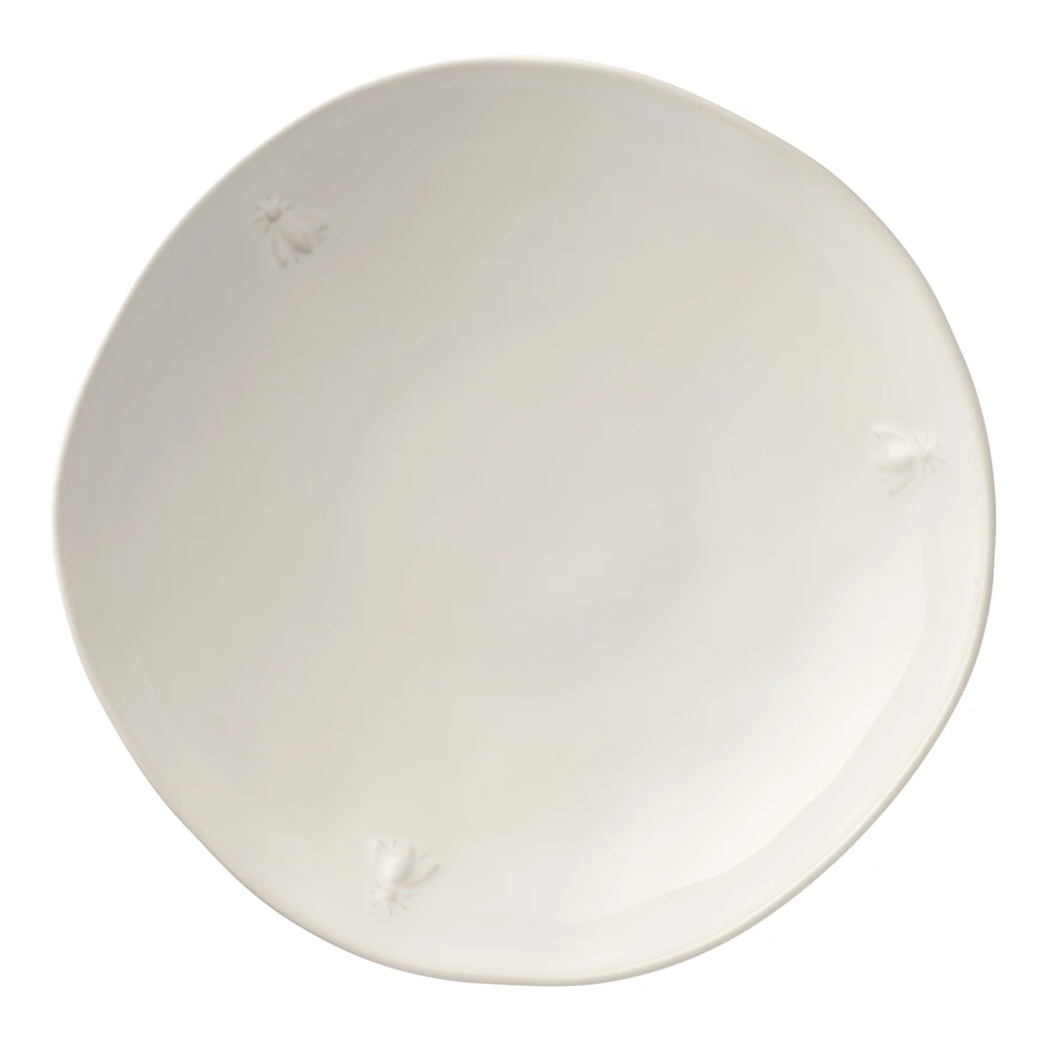Bee Ceramic Pasta Bowls Set of 4, Ecru or French Blue, view 7