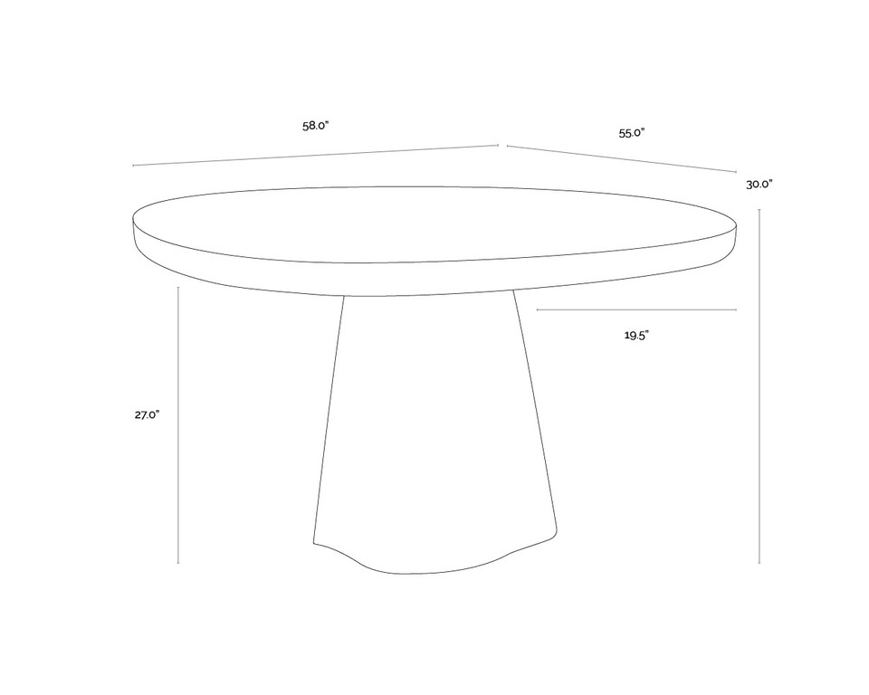 Celica Summer Sand - 58" Dining Table