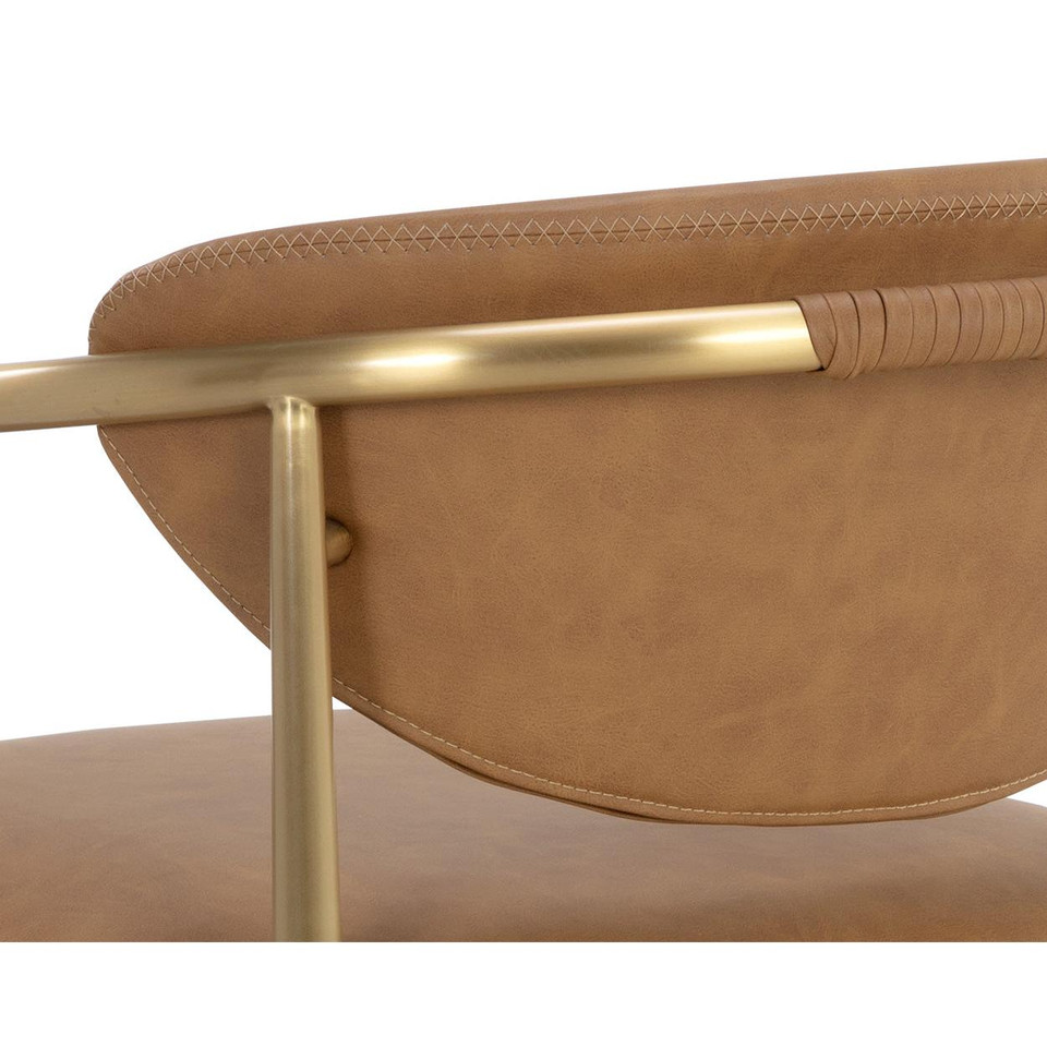 Heloise Dining Milliken Cognac Armchair, view 3