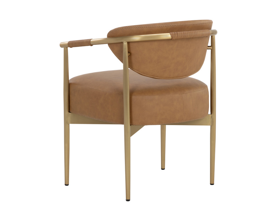 Heloise Dining Milliken Cognac Armchair