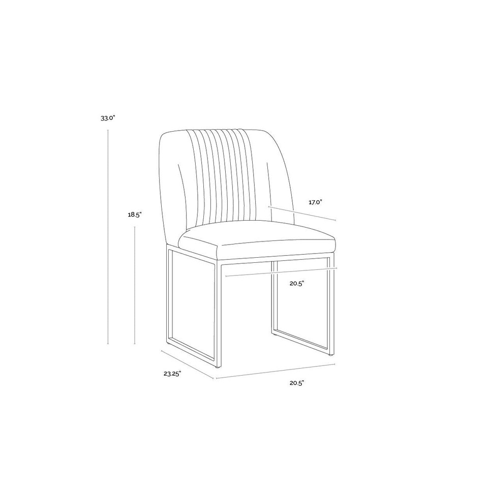 Nevin Polo Club Muslin Dining Chair, view 4
