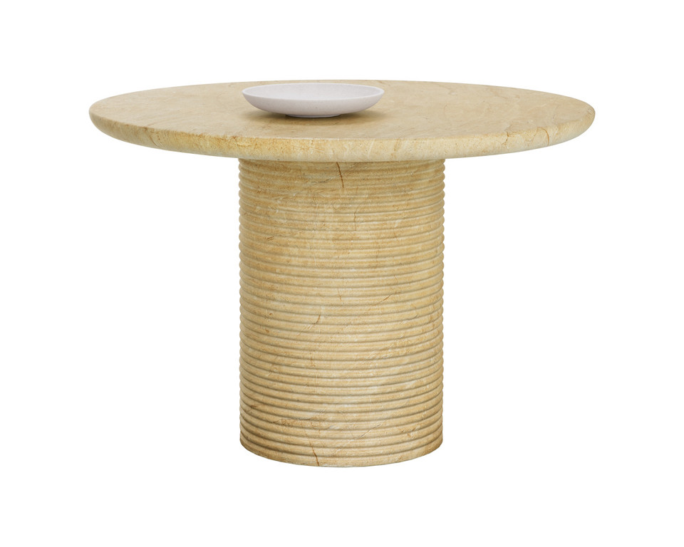 Riva Travertine Look - Natural - 43" Dining Table