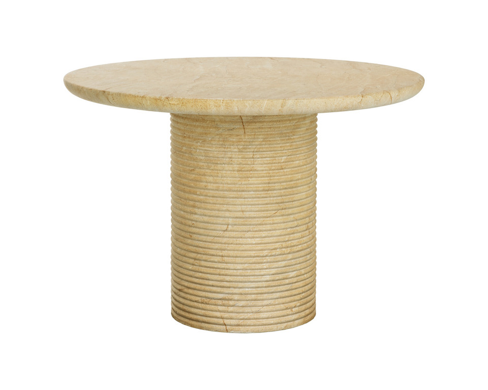 Riva Travertine Look - Natural - 43" Dining Table