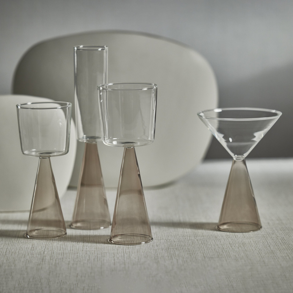 Vivian Grey Stem White Wine Glasses, Set 4 - Glass Bowl Detail | Bone & Brass