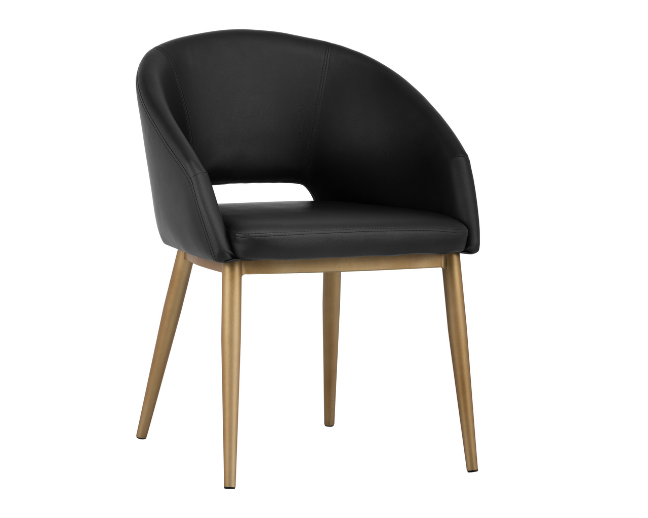 Thatcher Dining Champagne Gold - Onyx Armchair