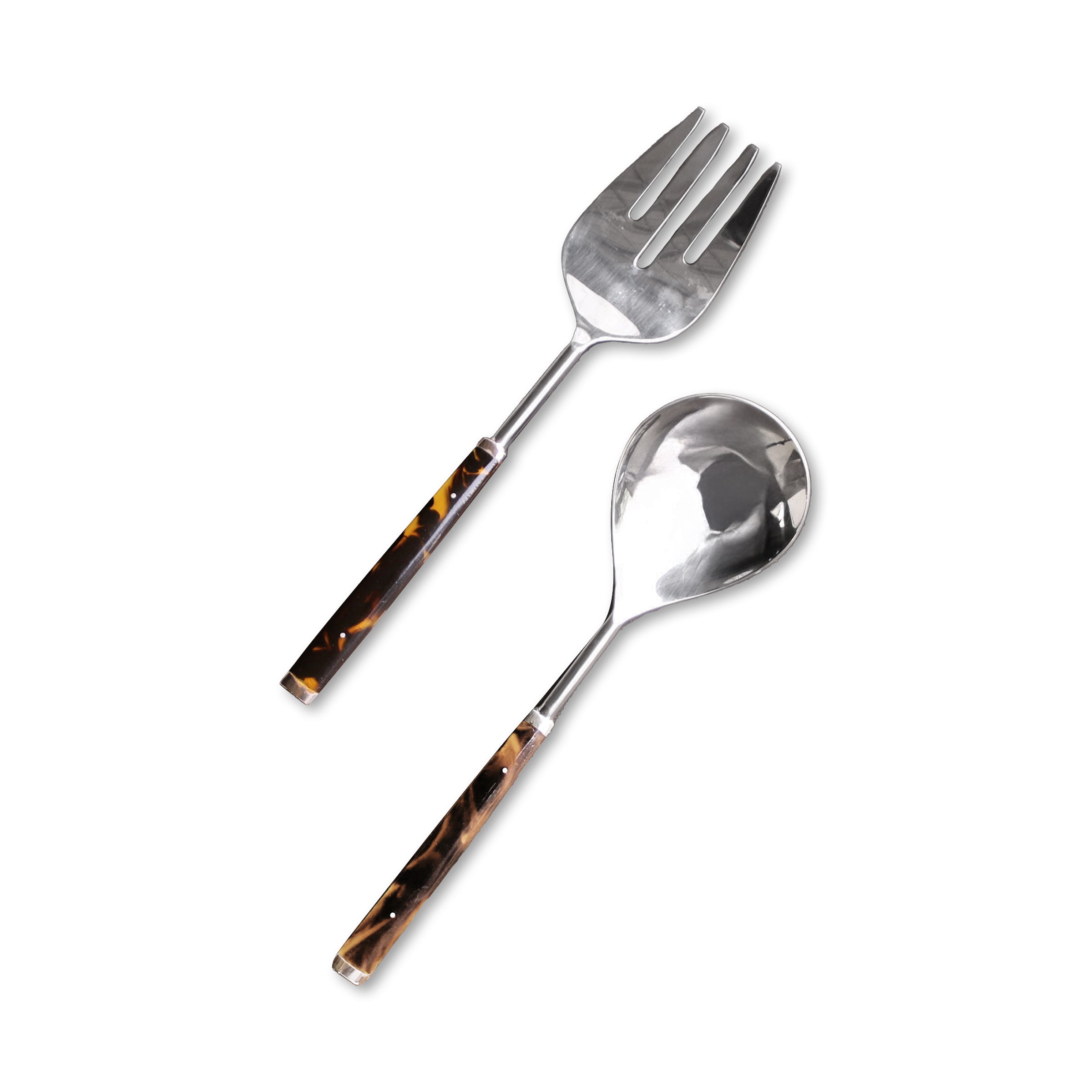 Vida Tortoise & Stainless Salad Servers