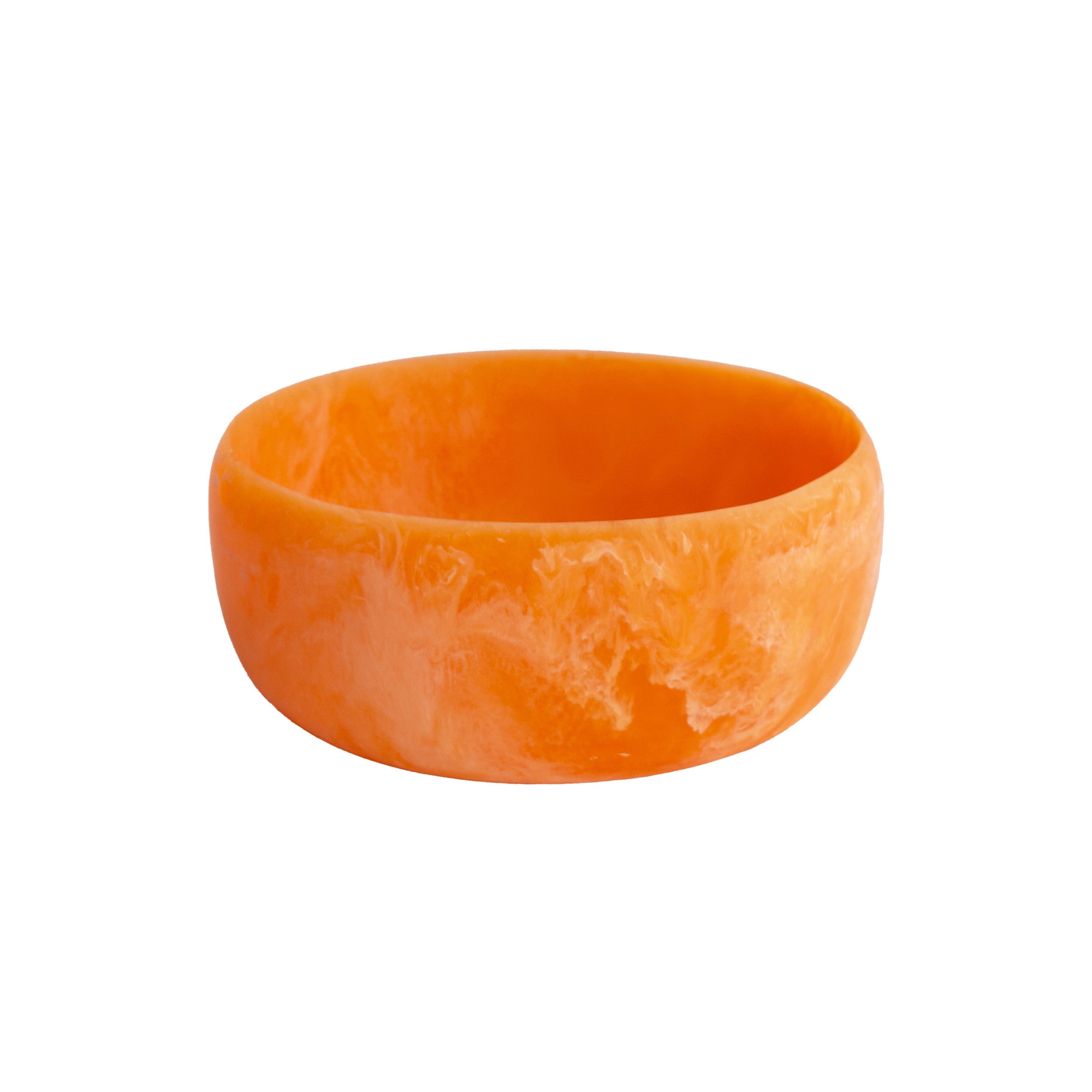 Resin Sorbet Large Round Bowl Tangerine