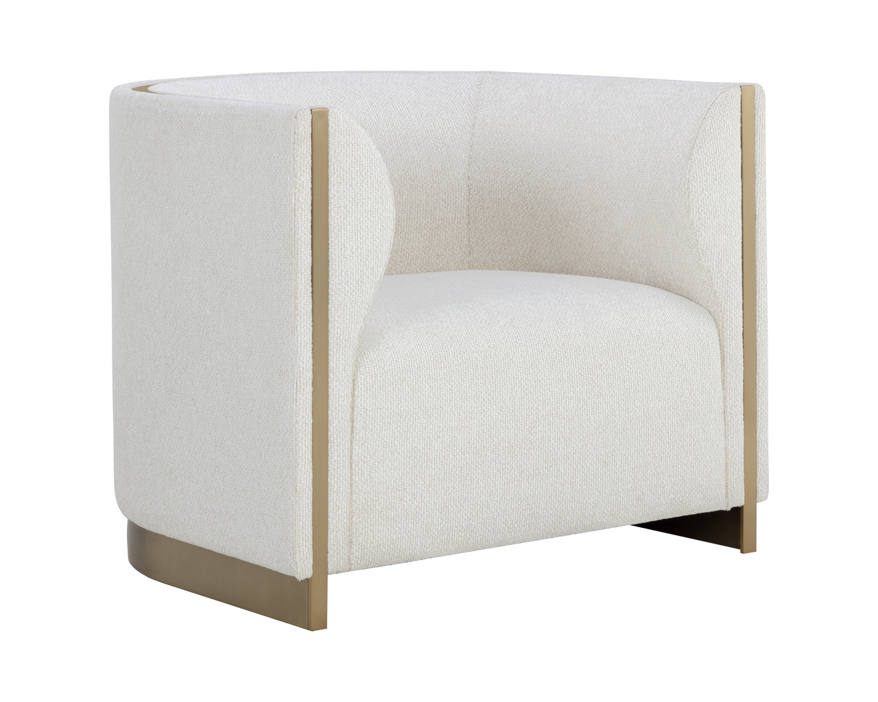 Larron Light Barley & Brushed Gold Armchair