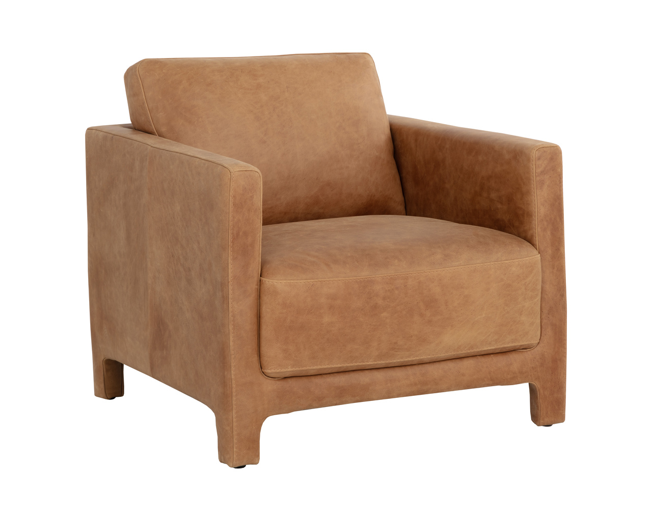 Rodney Camel Leather Lounge Chair