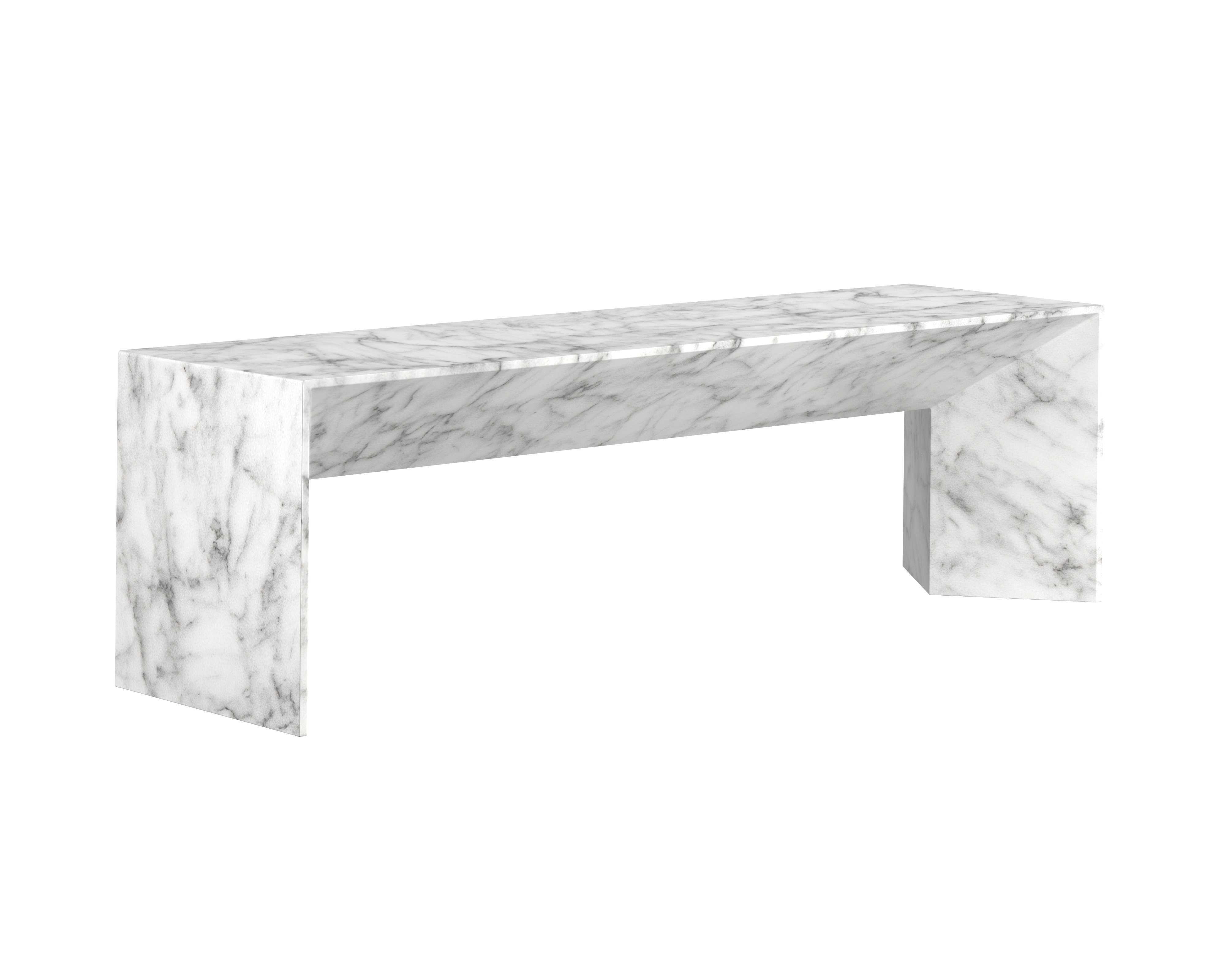 Nomad Marble Look - White Bench