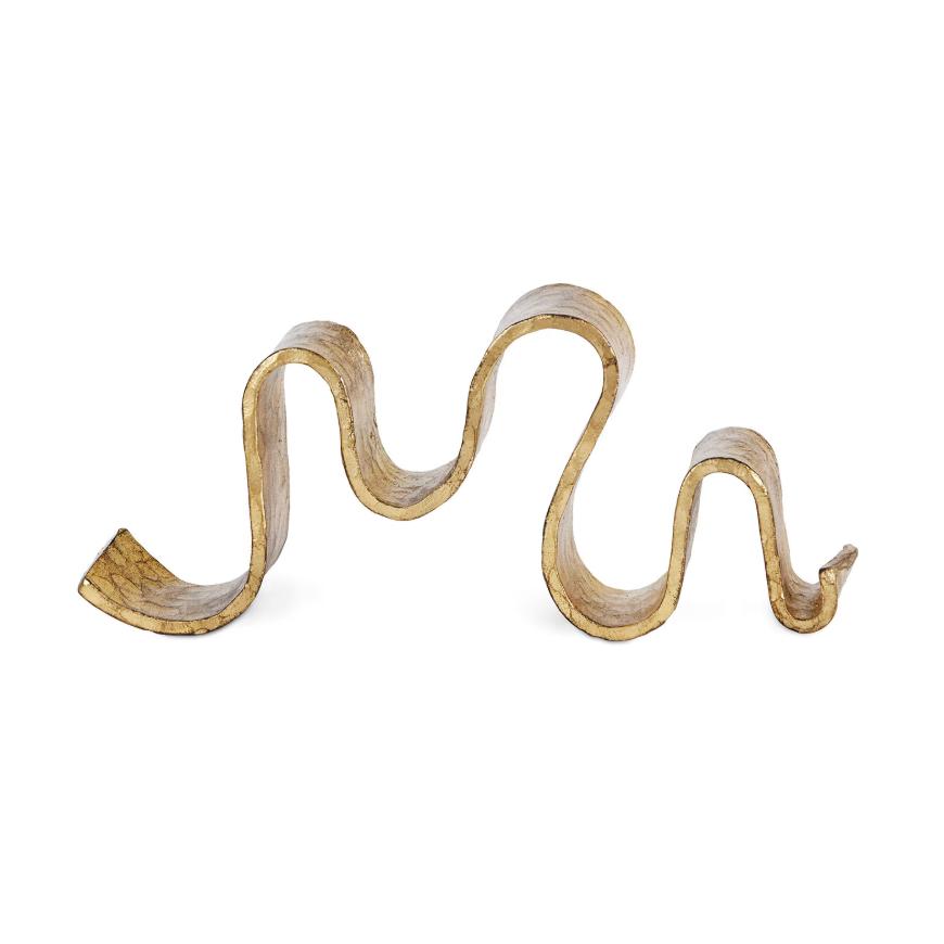 Gold Leaf Wave Sculpture Small