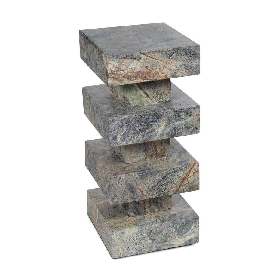 Charli Marble Accent Table - Green