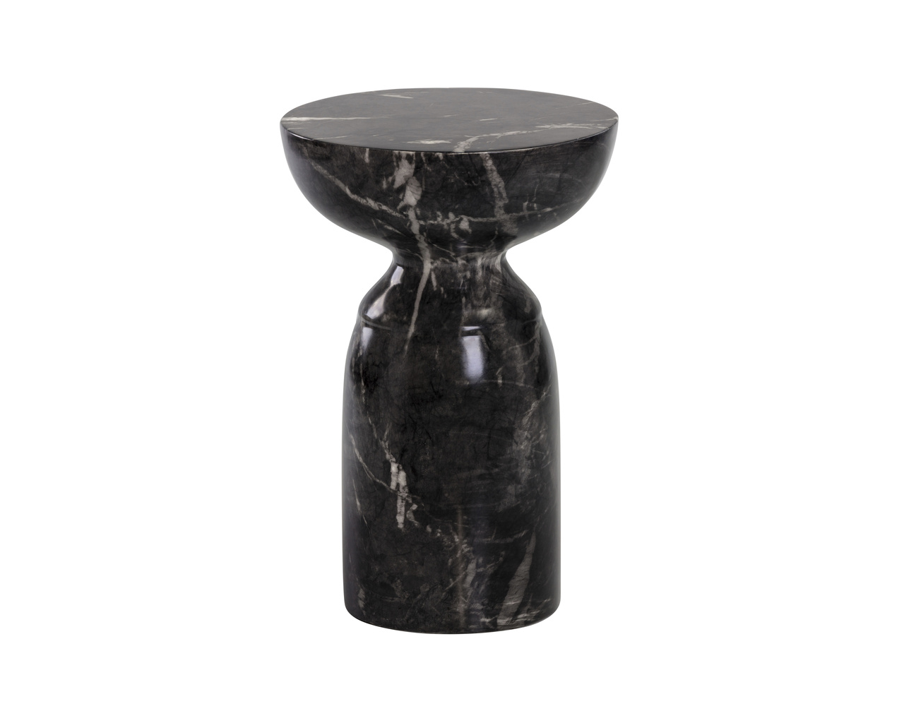 Goya End Marble Look - Black Table