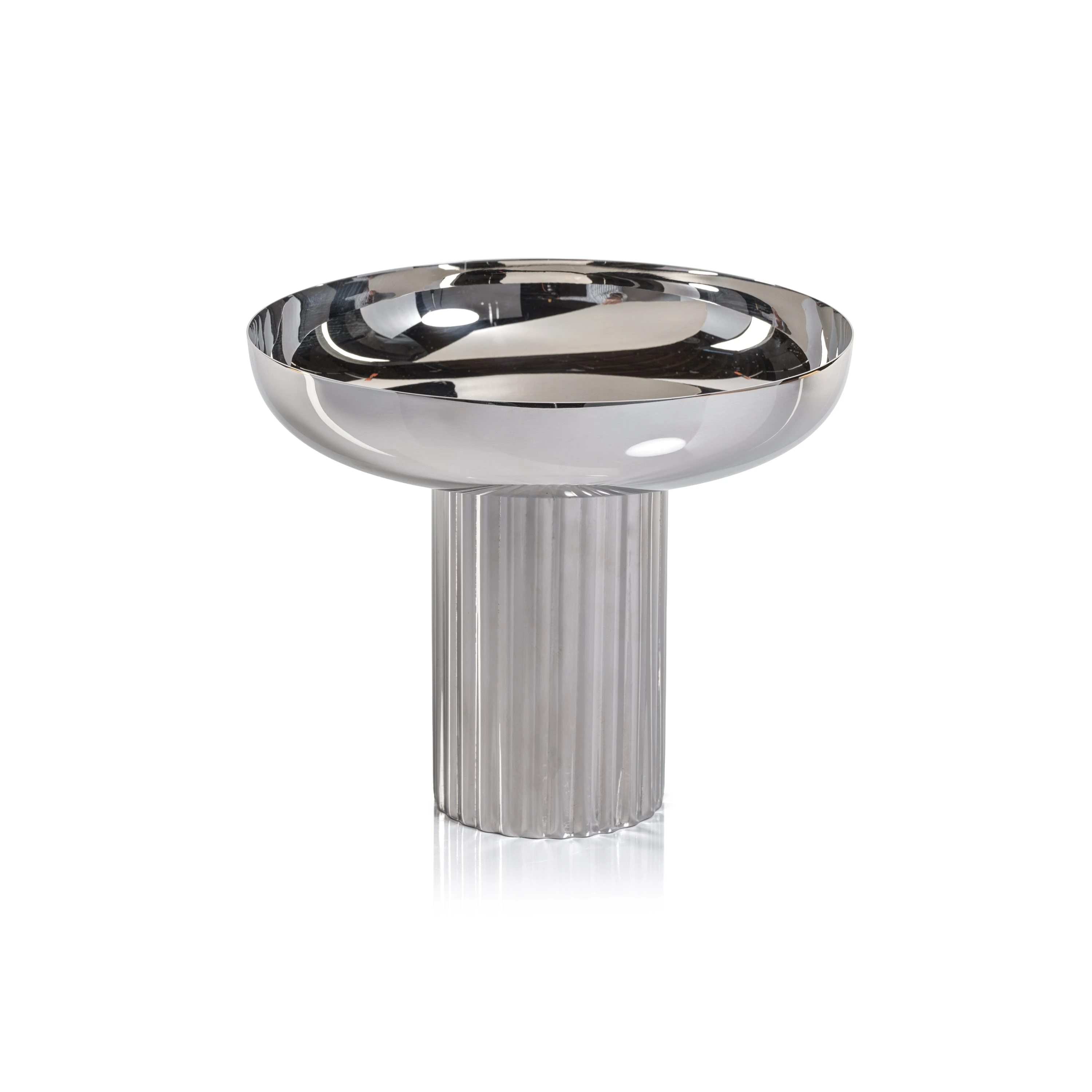 Stanley Polished Stainless Steel Footed Bowl