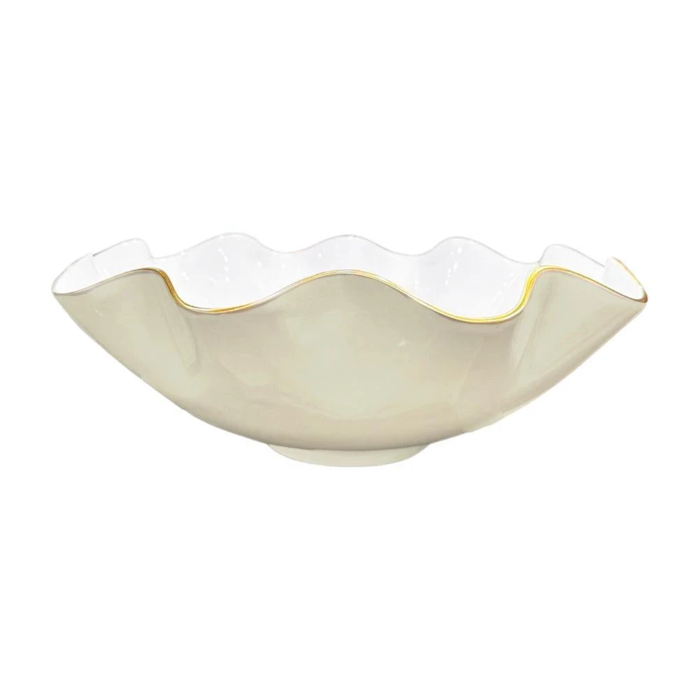 Cream & White Carola Extra Large Serving Bowl