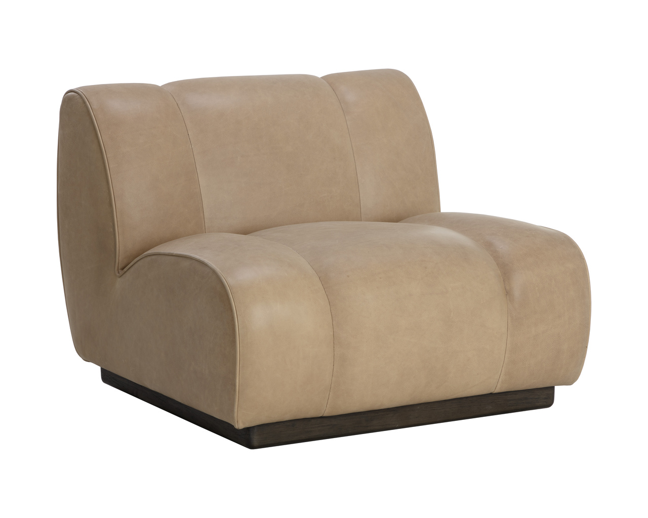 Blaise Swivel Sahara Sand Leather Lounge Chair