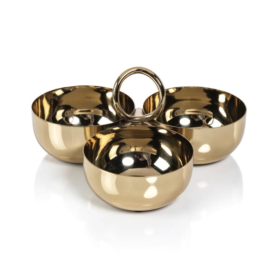 Aperitifs Gold Cocktail Condiment Bowl Set