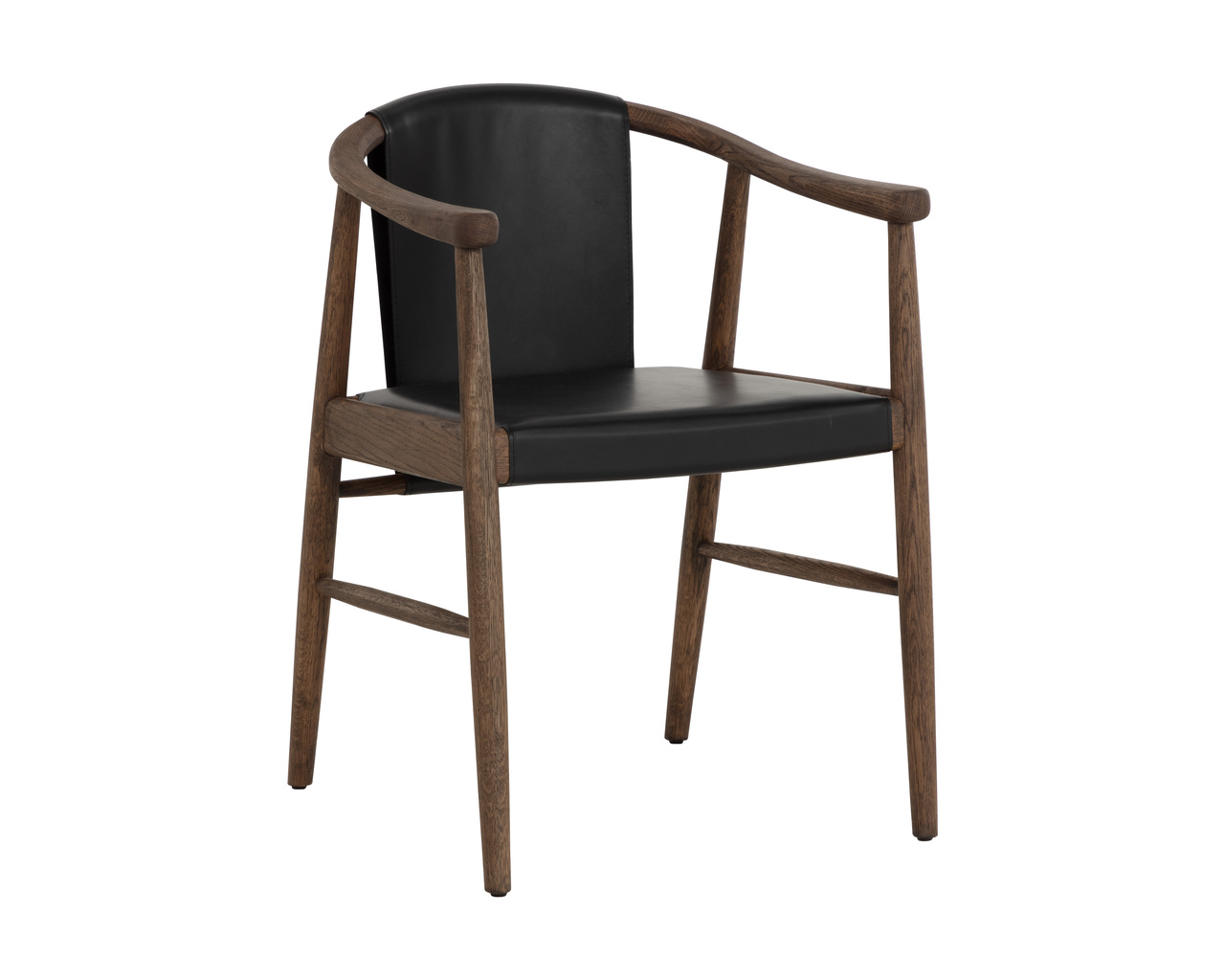 Aran Dining Onyx Leather Armchair