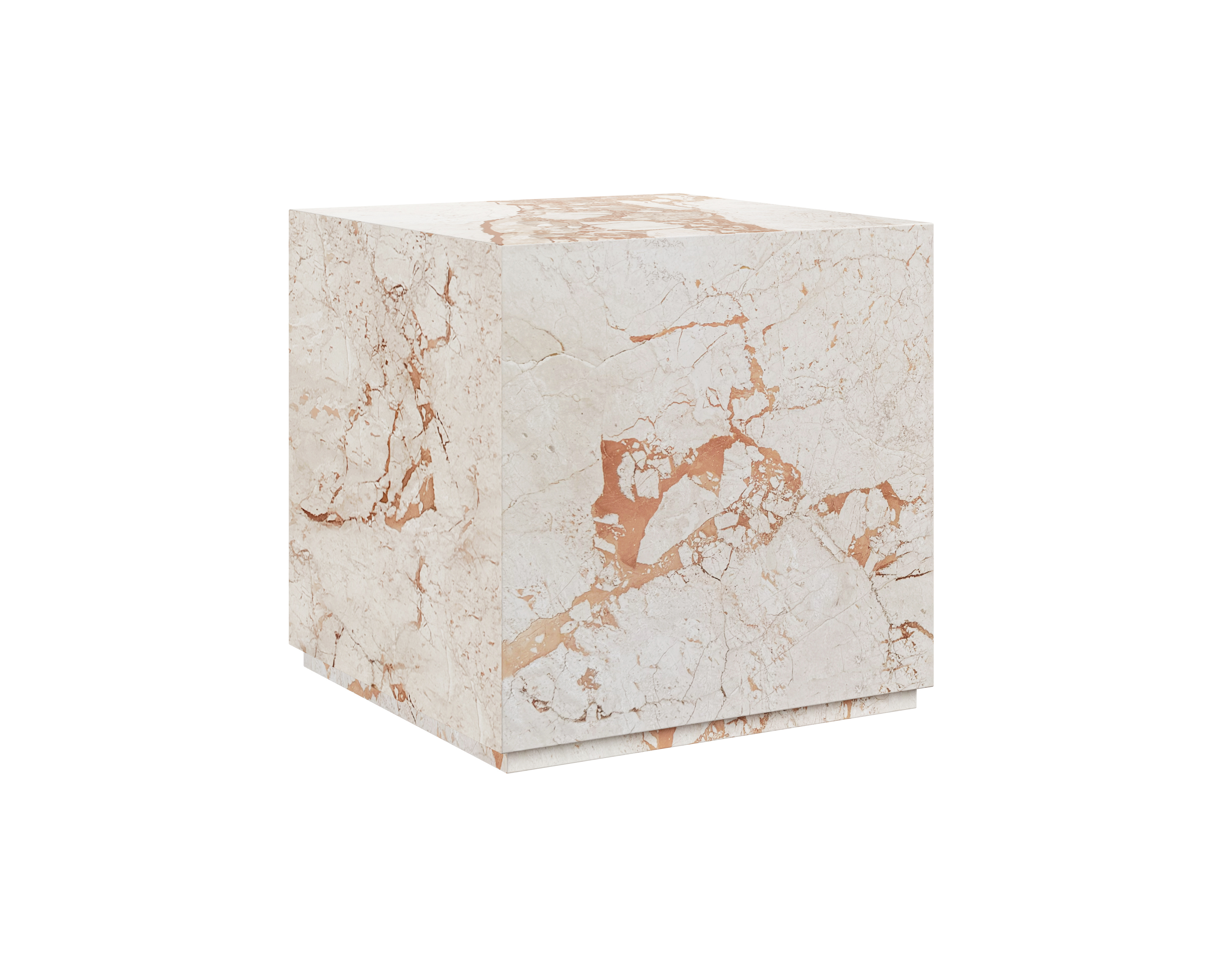 Laros End Crema Breccia Marble Table