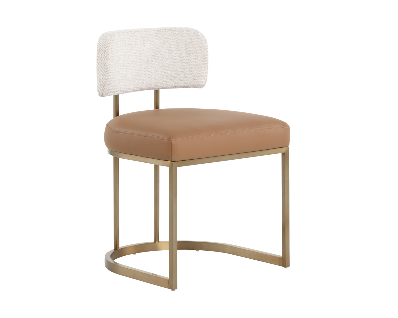 Larissa Napa Cognac / Rhea Light Barley Dining Chair