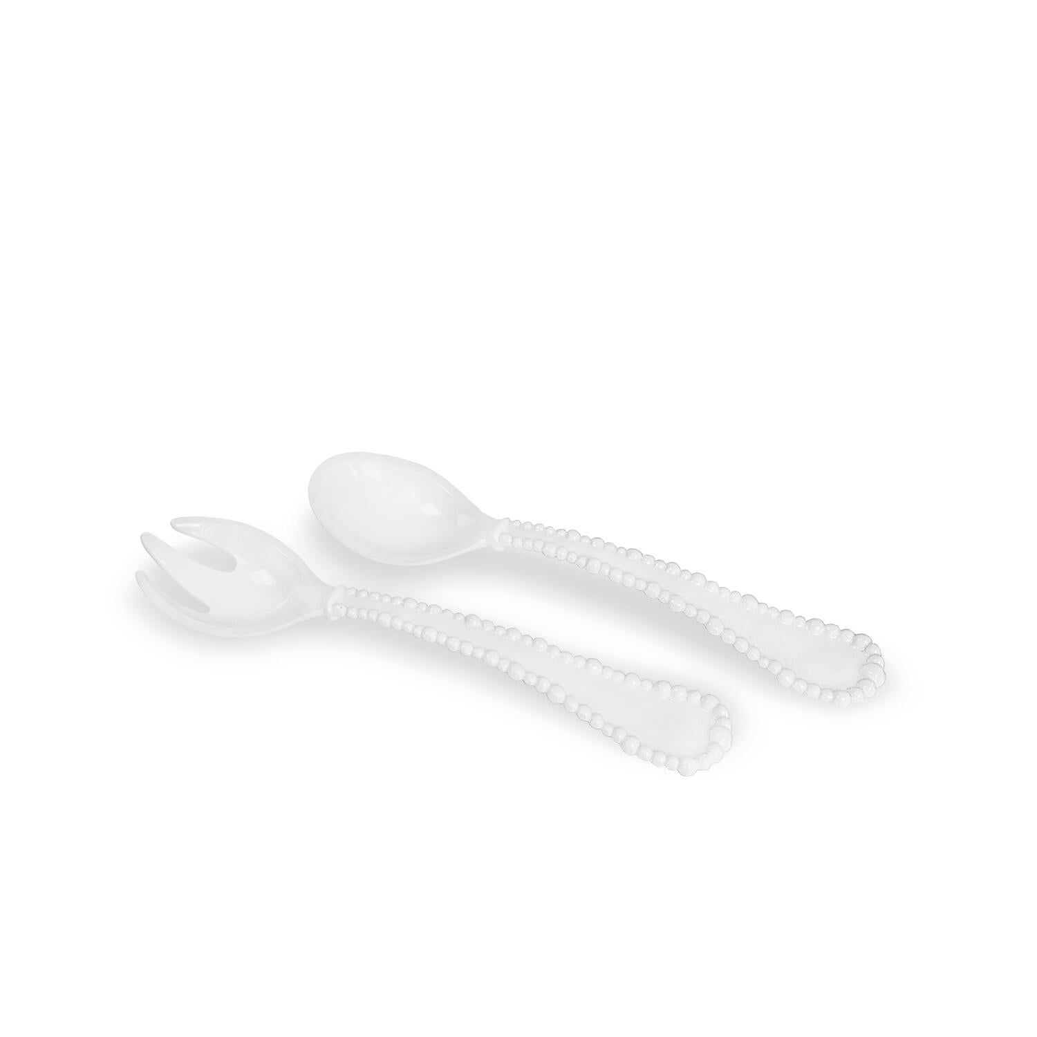 Vida Alegria Large Salad Servers (White)