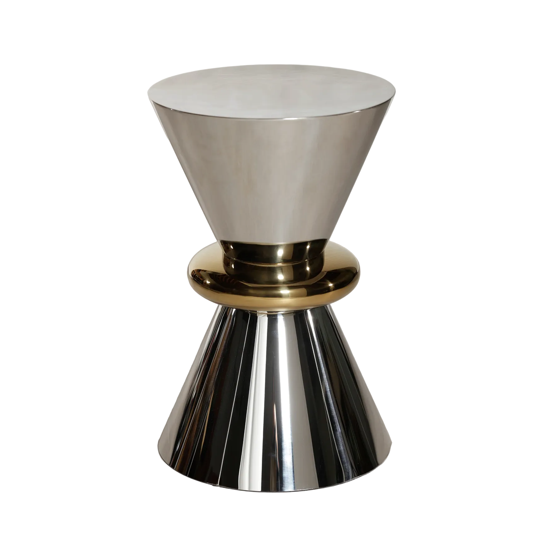 Edition Polished Silver & Gold Side Table