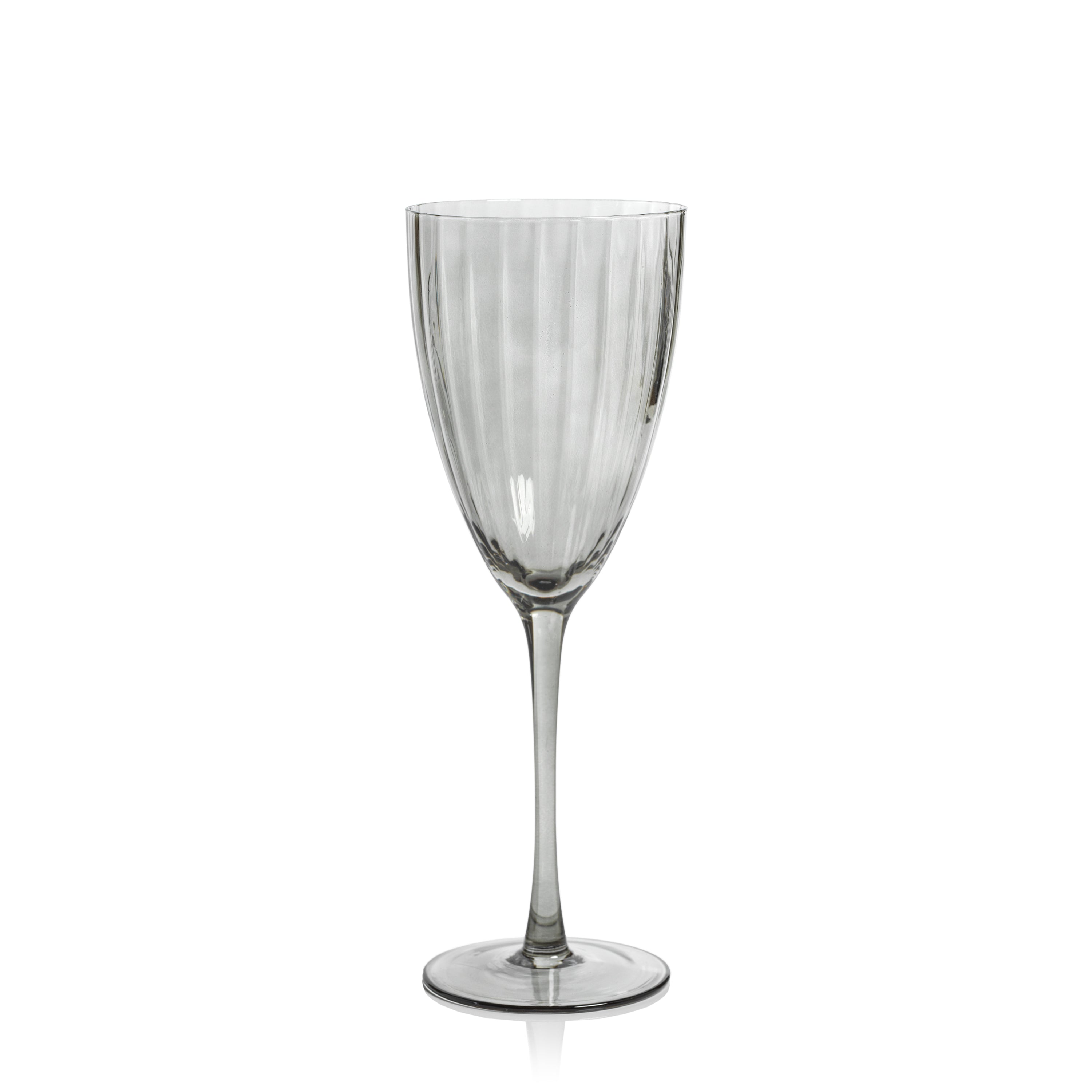 Madden Grey White Wine Glasses, Set 4